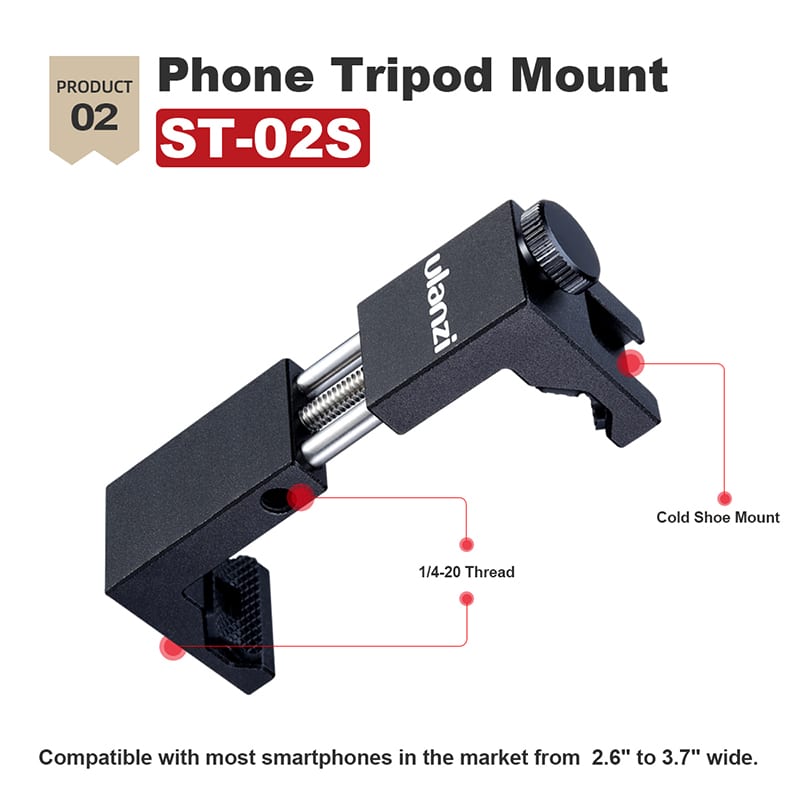 Ulanzi Smartphone vlog KIT: mini-statief, telefoonhouder & microfoon - Ministatieven