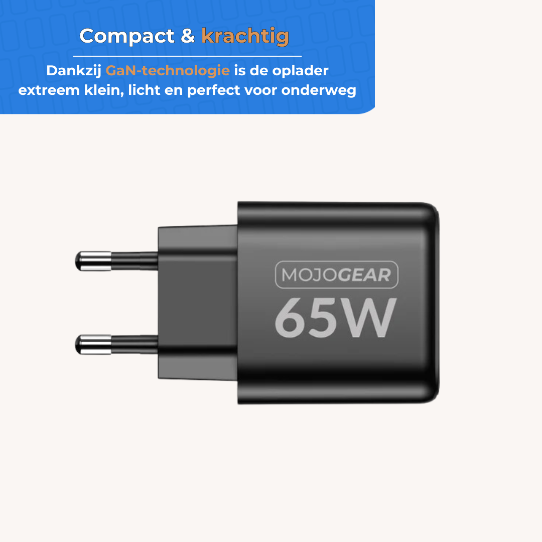 MOJOGEAR CHARGE+ 65W 3-Port USB/USB-C Ladegerät