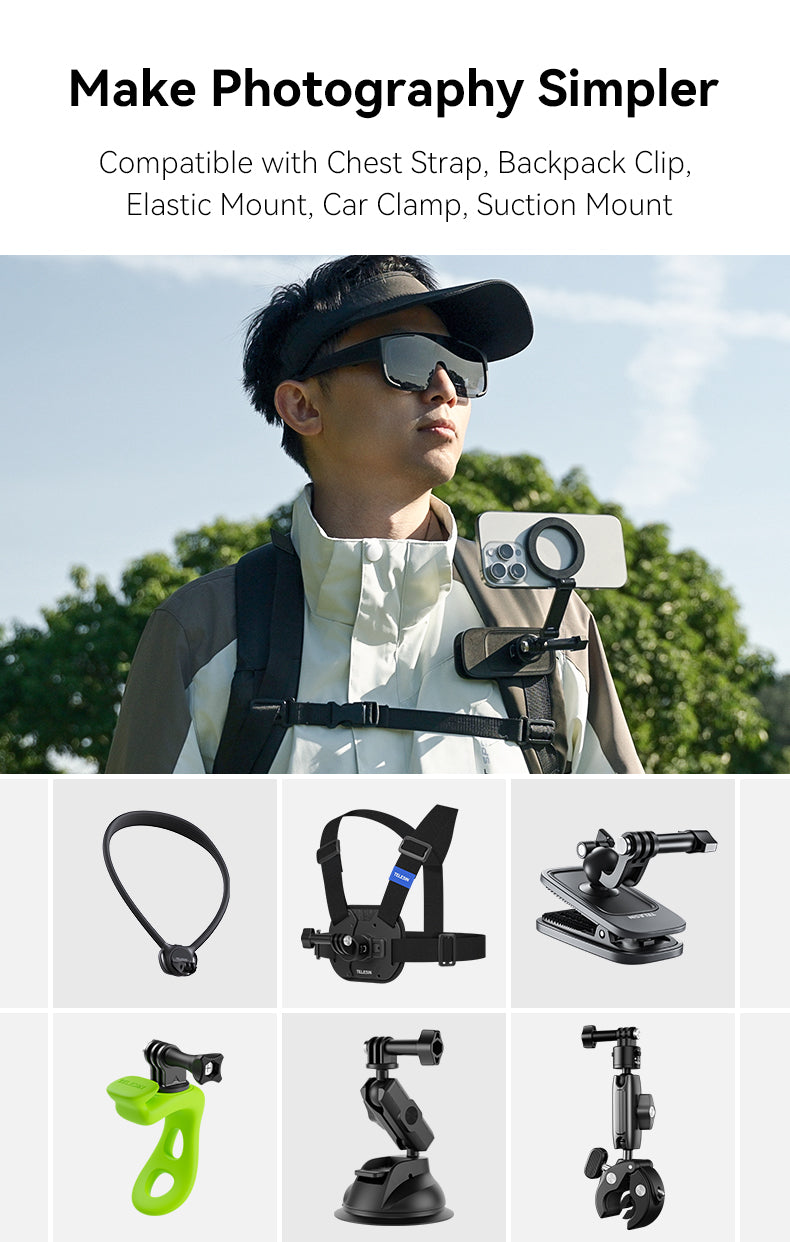 Telesin Smartphone MagSafe adapter voor GoPro-mount - Telefoon en Tablethouders