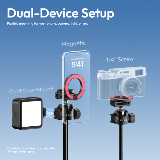 Ulanzi MT-44 M magnetische selfiestick statief met remote - Zwart - Selfiesticks
