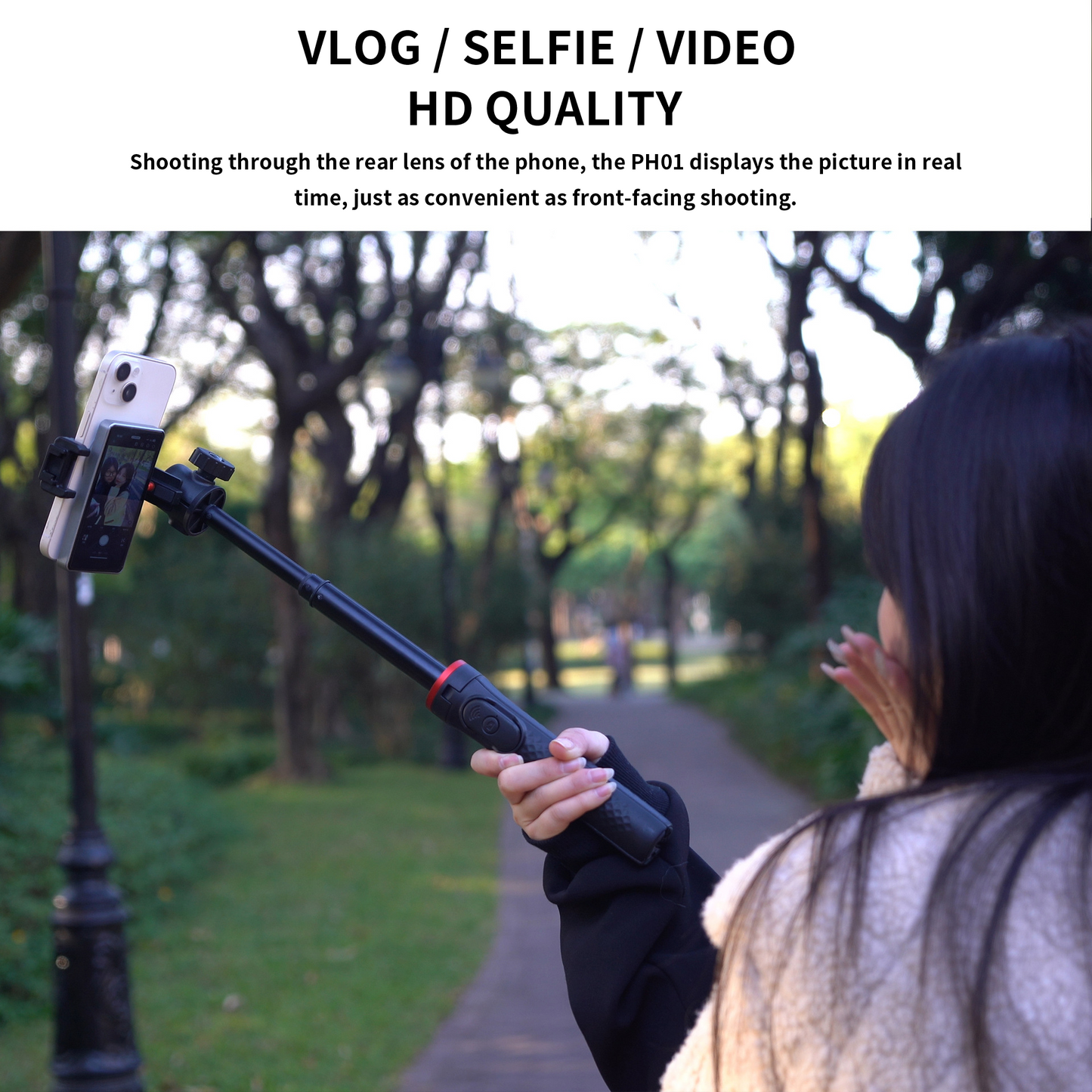 MOJOGEAR VS1 Selfie Vlog Monitor - Alleen compatibel met Samsung - Grijs - Overige producten