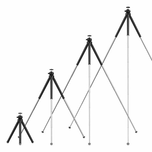 MOJOGEAR Telefoon statief met uitschuifbare poten tot 110cm - met premium telefoonhouder - Grote statieven