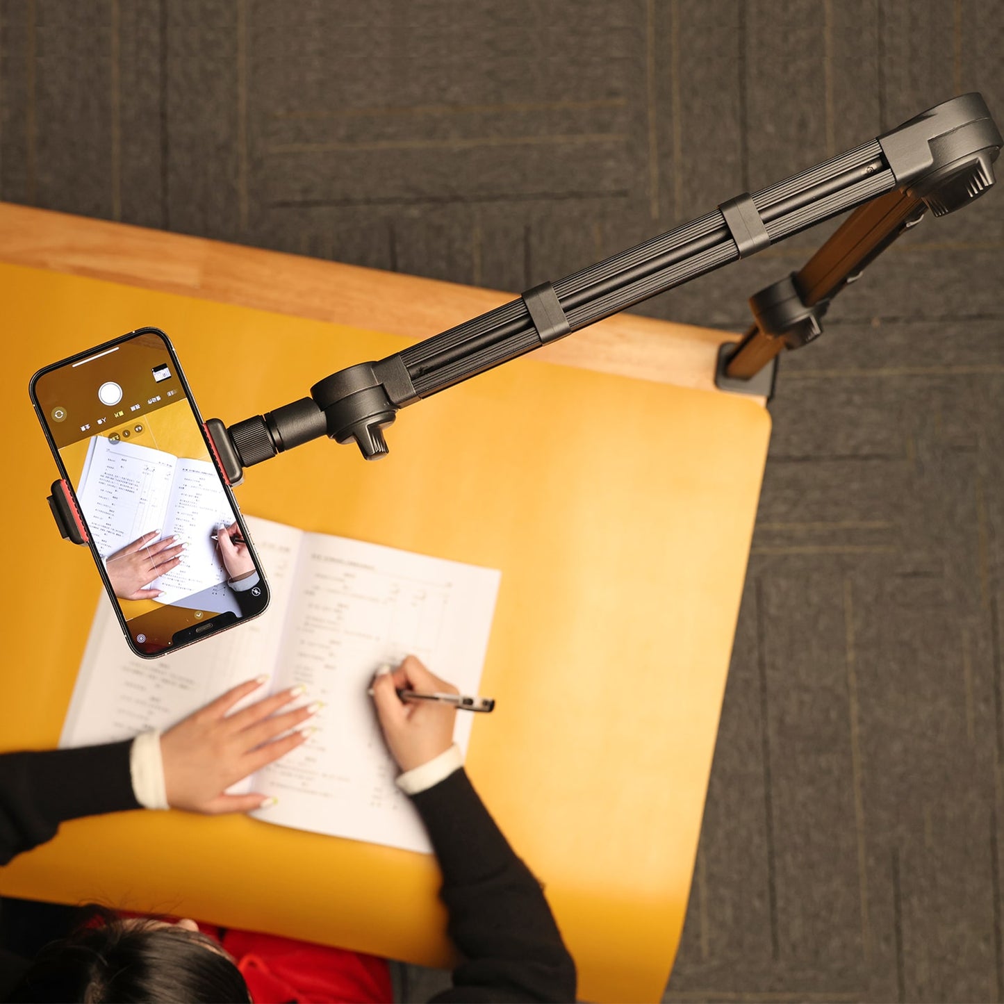 VIJIM LS24 Microfoonarm met tafelklem en kabelgeleiding - Vaste statieven