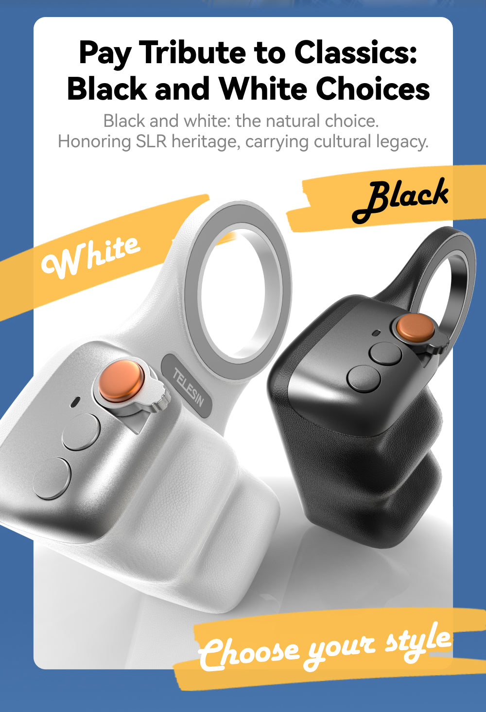 Telesin Fun Shot Magnetgriff 2 - Schwarz