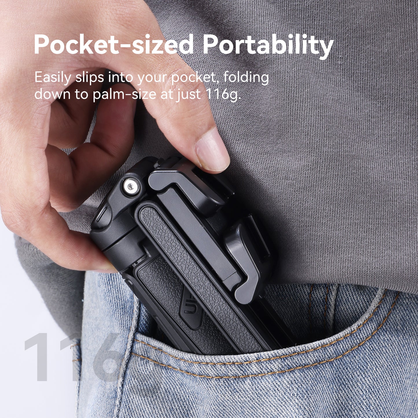 Ulanzi JJ02 Pocket Selfie Stick Stativ mit Bluetooth-Fernbedienung