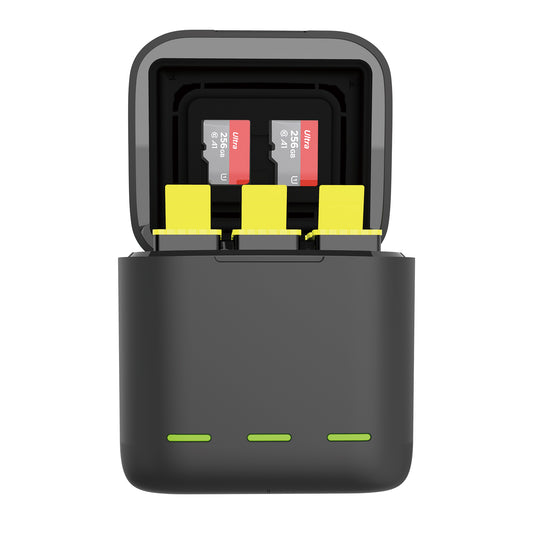 Telesin Oplaadbox met 3 batterijen voor GoPro 9/ 10 / 11 / 12 - GoPro Accu's en opladers