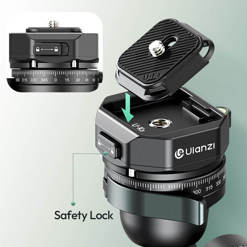 Ulanzi GlideGo JJ05 Carbon-Fotostativ mit neigbarem Arm