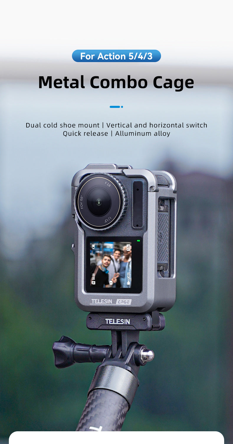 Telesin Metallkäfig für DJI Osmo Action 3/4
