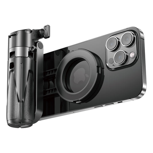 MOJOGEAR TS2 6-in-1 Mini Selfiestick Statief & Grip voor telefoon Magnetisch - Zwart - Statieven en toebehoren