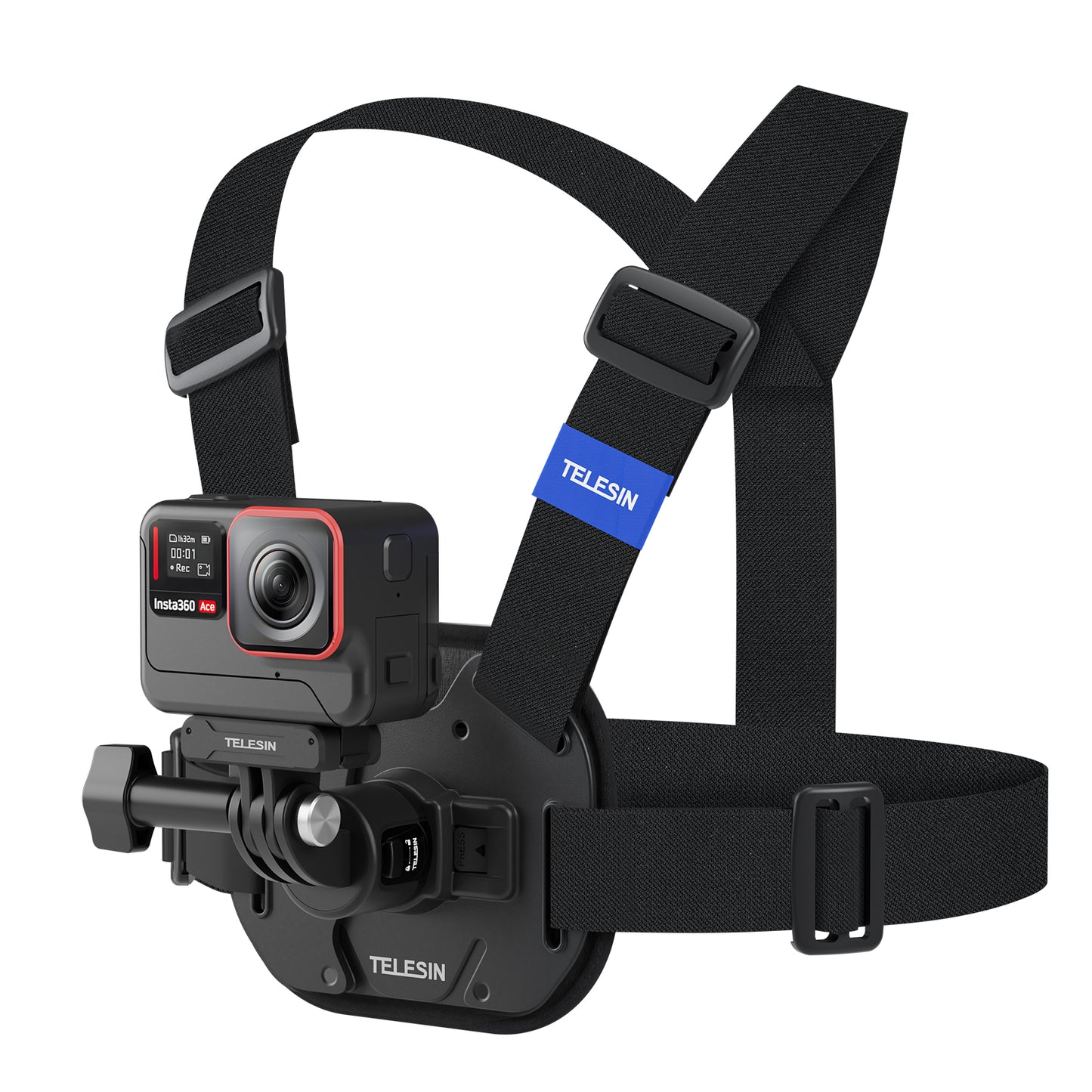 Telesin Quick Release Chest Mount voor GoPro, Osmo Action & Insta360 - GoPro Mounts