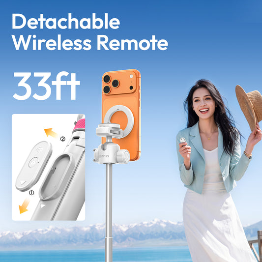 Ulanzi MT-44 M magnetische selfiestick statief met remote - Wit - Grote statieven
