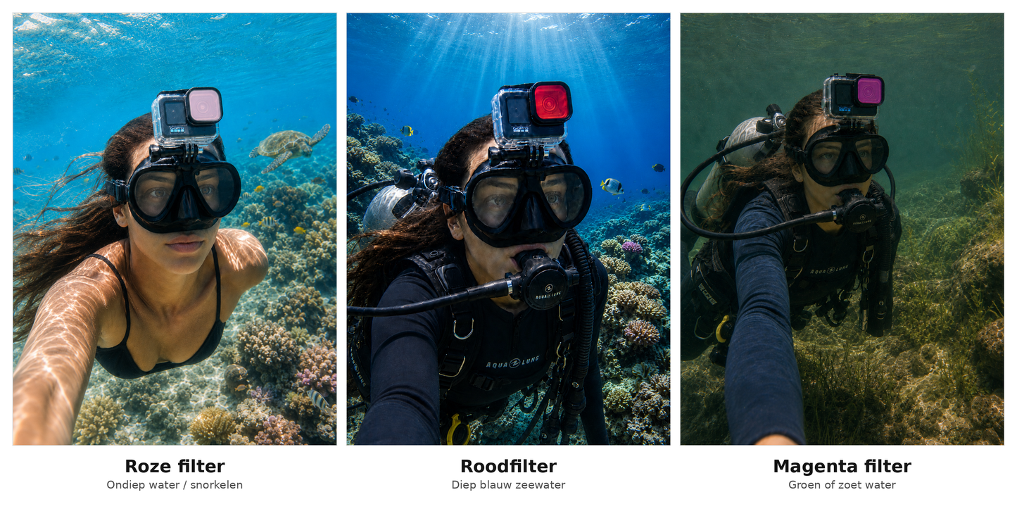 MOJOGEAR Accessoire-set voor GoPro Hero 9 / 10 / 11 / 12 - GoPro Onderwater-accessoires