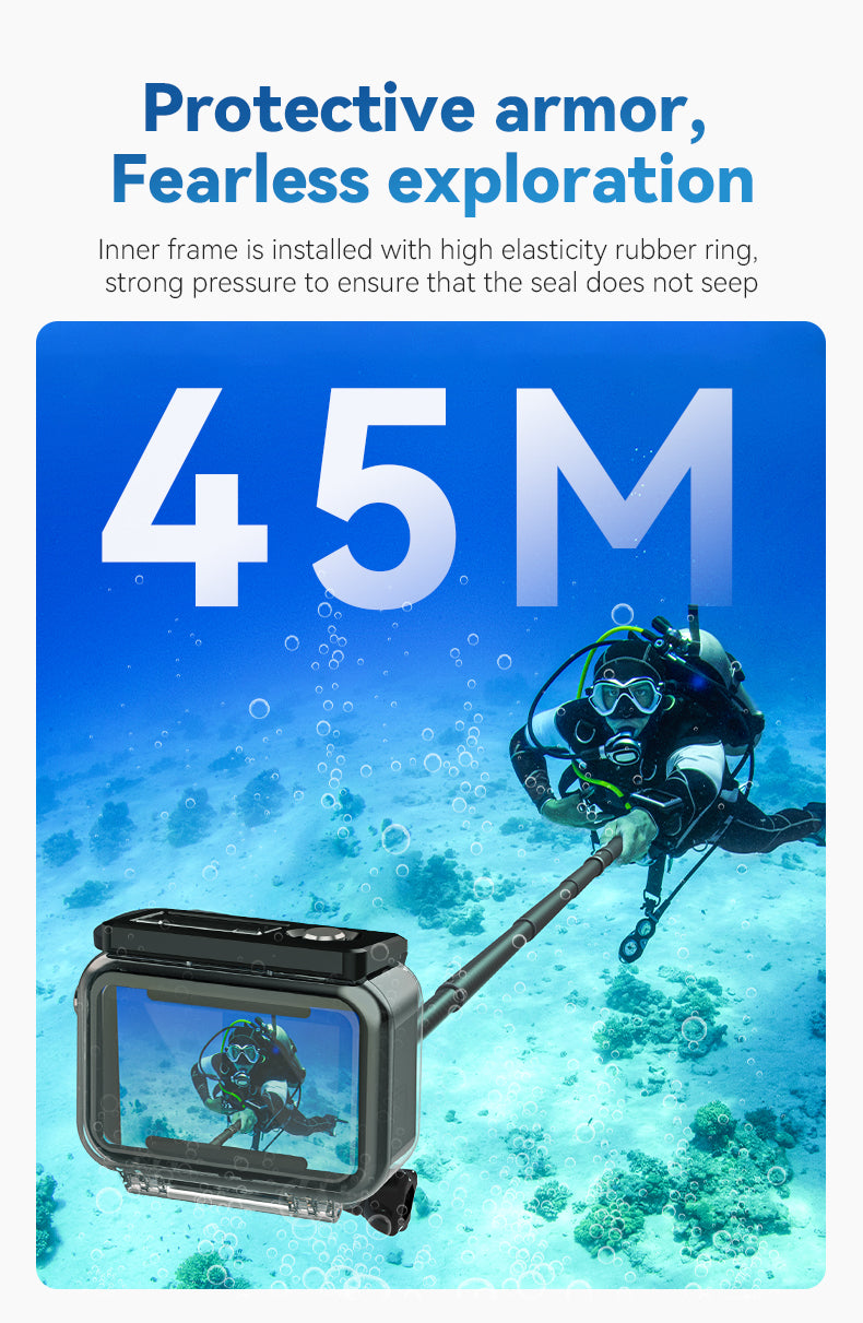 Telesin wasserdichtes Gehäuse für DJI Osmo Action 3/4/5