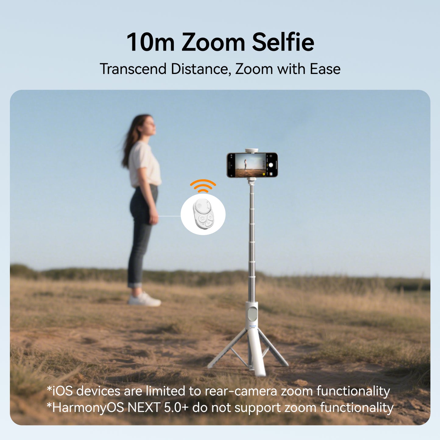 Telesin P1-TSS-001 Selfiestick Stativ - Weiß