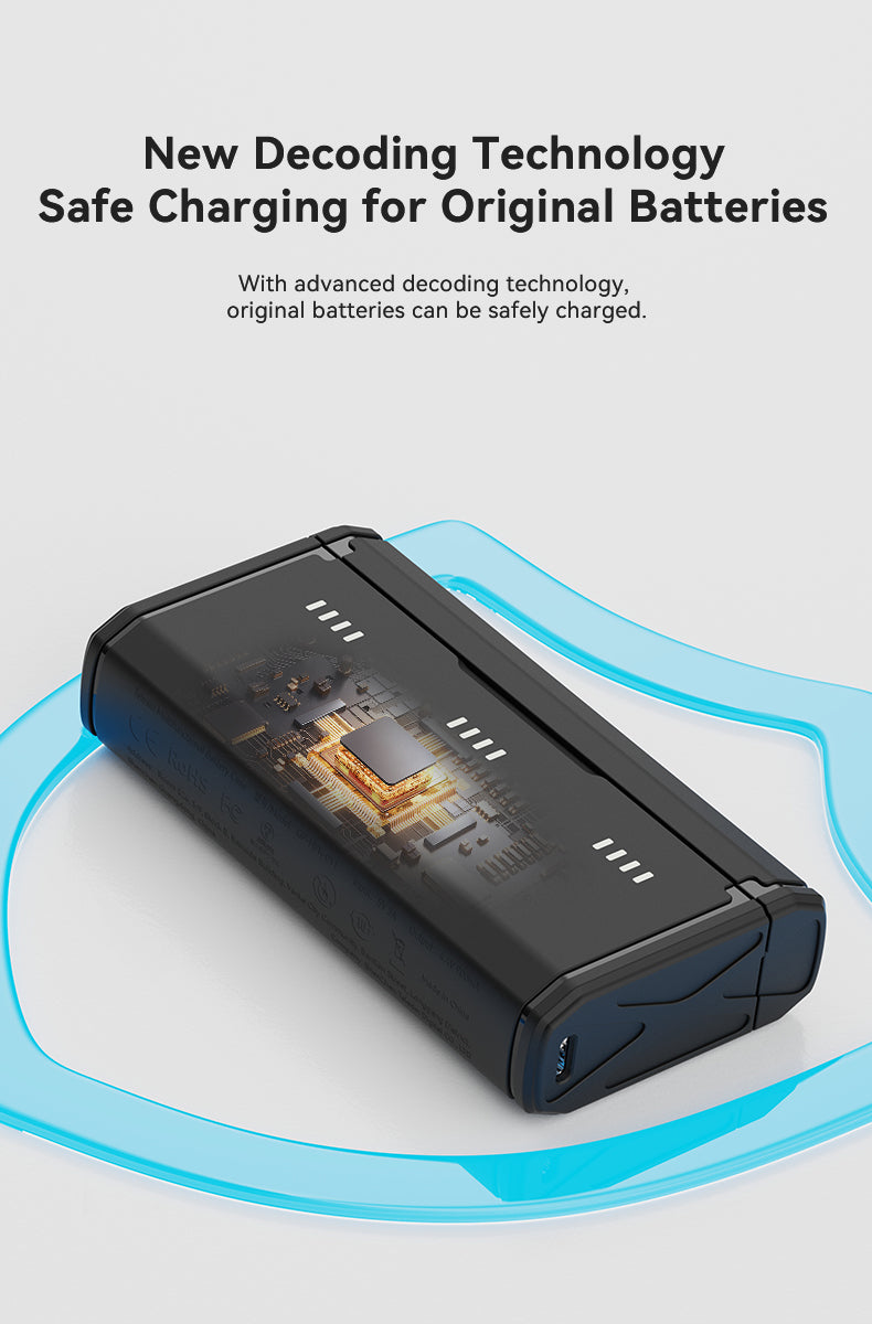 Telesin Pocket Triple Charging Case mit 2 Akkus – für GoPro 13
