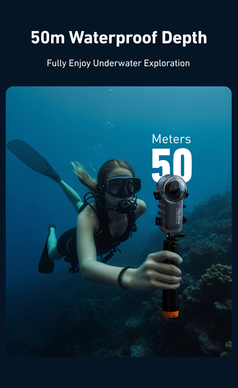 Telesin Unsichtbares Tauchgehäuse für Insta360 X4