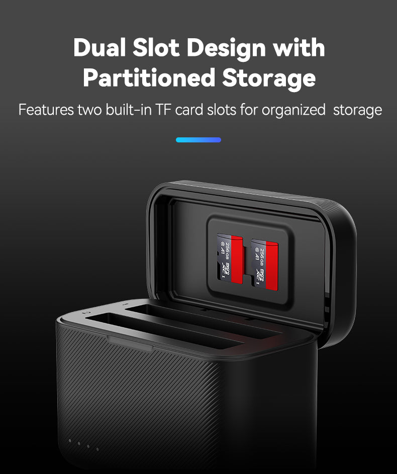 Telesin Ladebox für Insta360 X3 Akkus (2 Steckplätze)