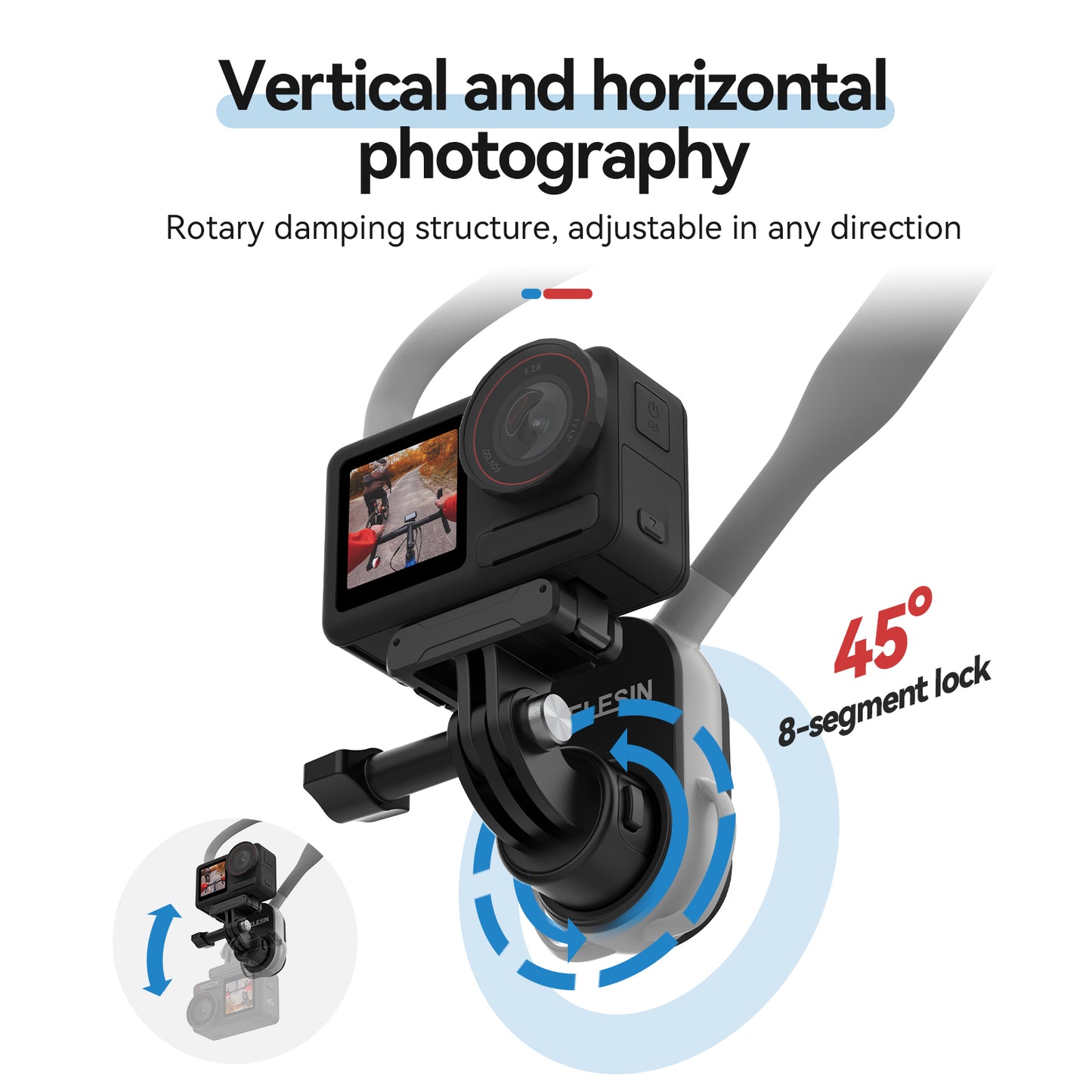 Telesin Nackenhalterung mit Schnellverschluss für GoPro - Extra Groß