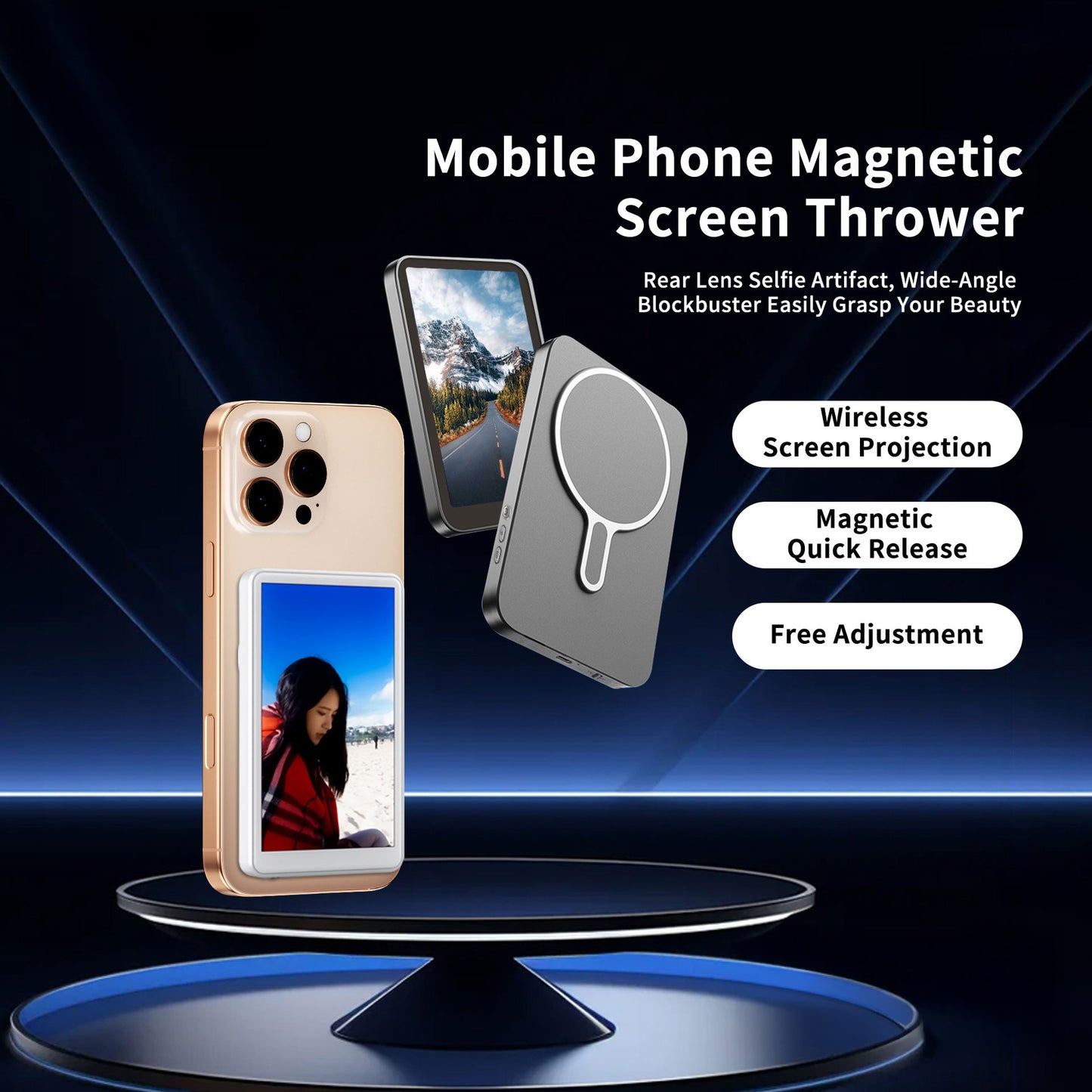 MOJOGEAR VS2 Selfie Vlog Monitor voor iPhone en Android - Grijs - Overige producten