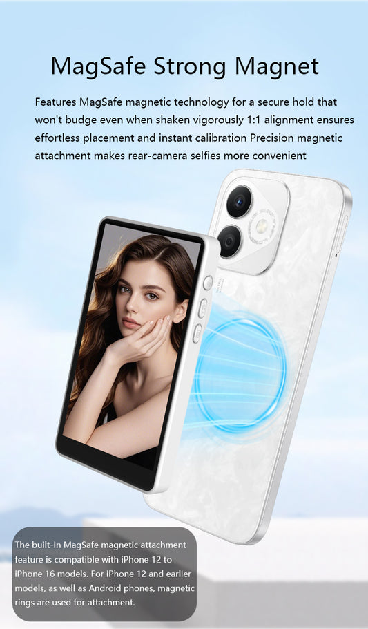 MOJOGEAR VS3 Selfie Vlog Monitor draadloos + bedraad - Roze -