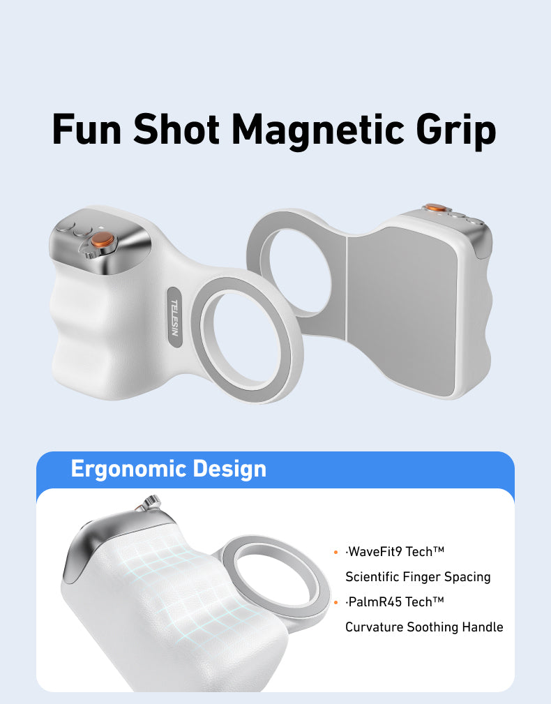 Telesin Fun Shot Magnetischer Griff 2 - Weiß
