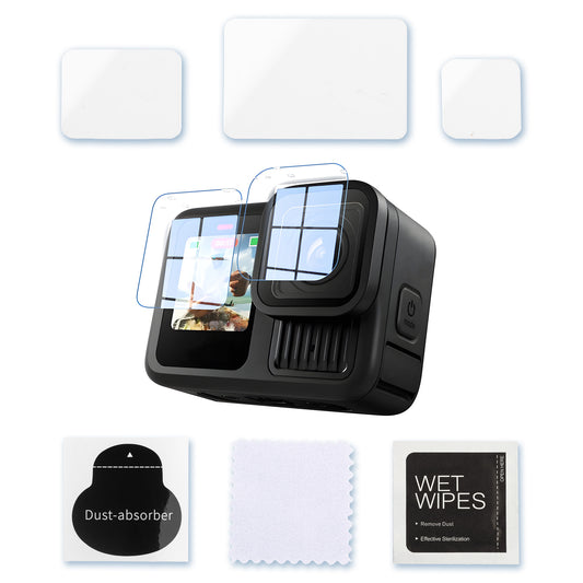 MOJOGEAR Displayschutzfolie für GoPro Hero 13 – gehärtetes Glas (Komplettset)