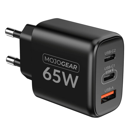 MOJOGEAR CHARGE+ 65W 3-Port USB/USB-C Ladegerät