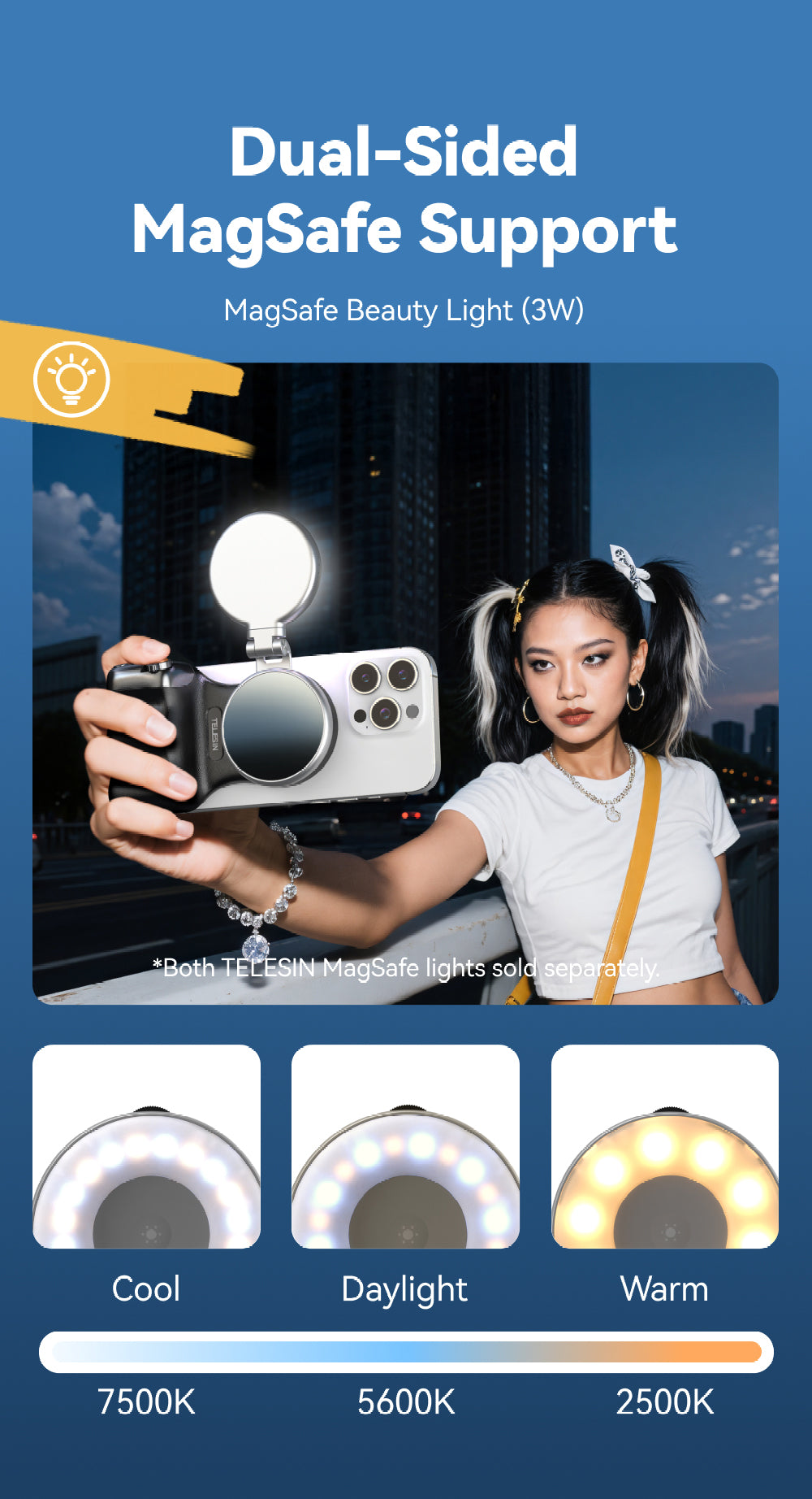 Telesin Fun Shot Magnetgriff 2 - Schwarz