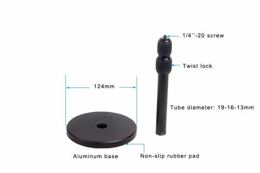 MOJOGEAR DS2 Microfoon Tafelstatief uitschuifbaar - Microfoonaccessoires