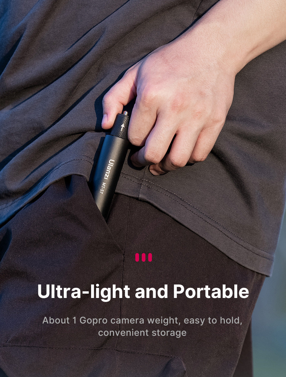 Ulanzi MT-58 Invisible Selfie Stick voor Insta360 - 120 cm - Selfiesticks