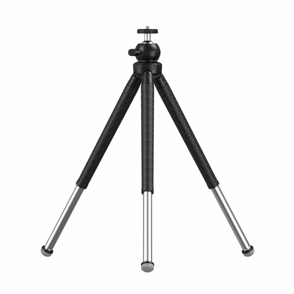 MOJOGEAR Telefoon statief met uitschuifbare poten tot 110cm - met premium telefoonhouder - Grote statieven