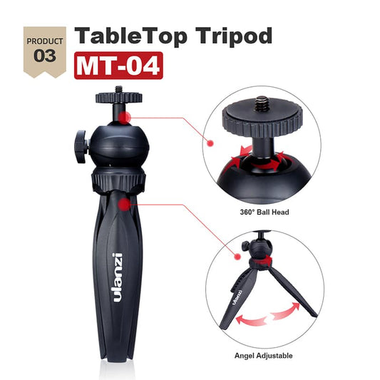 Ulanzi Smartphone vlog KIT: mini-statief, telefoonhouder & microfoon - Ministatieven