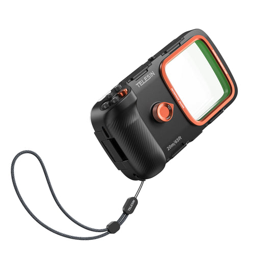 Telesin Smartphone-Tauchgehäuse mit Tasten und Vakuumpumpe
