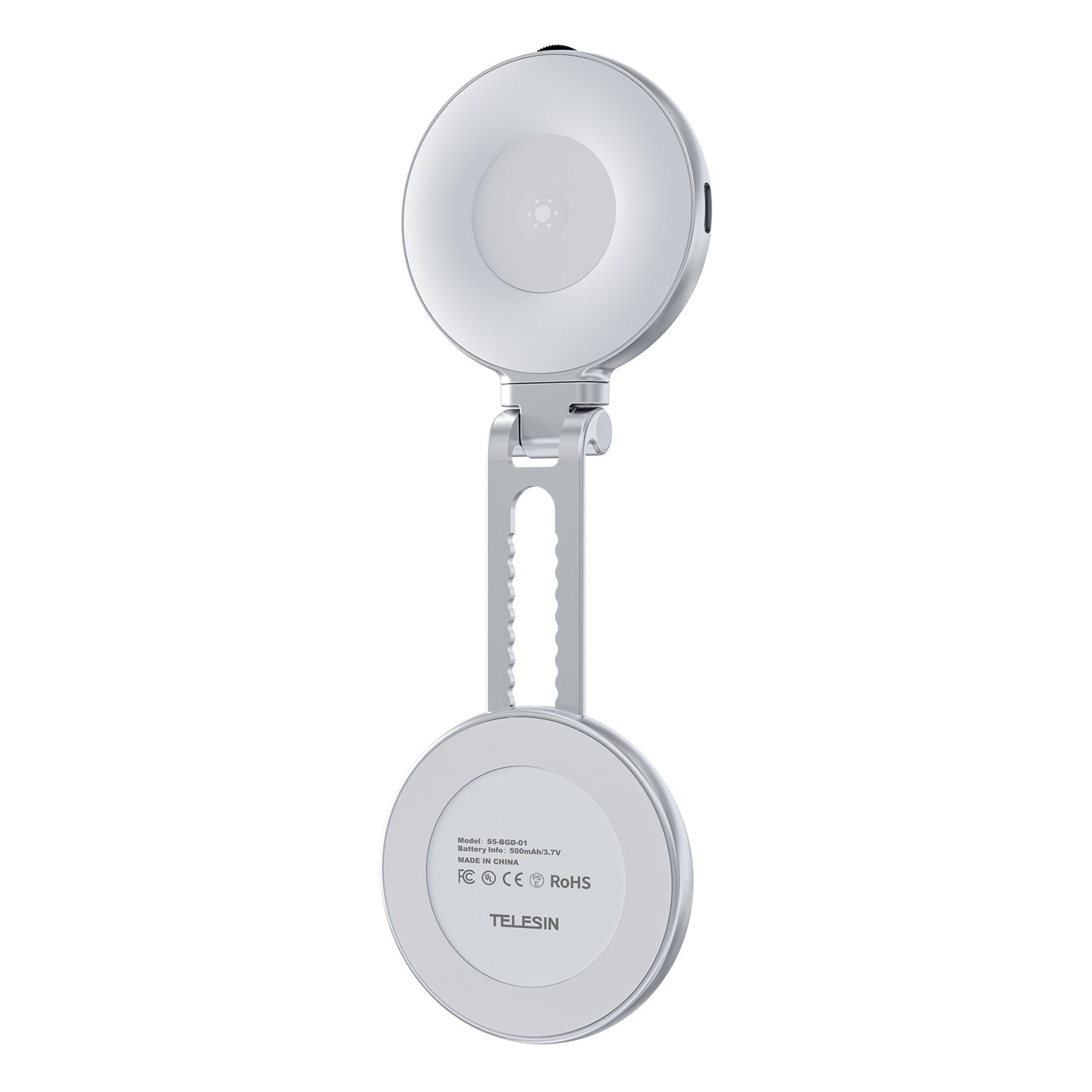 Telesin C03 MagSafe Selfie-Leuchte mit Spiegel – Silber