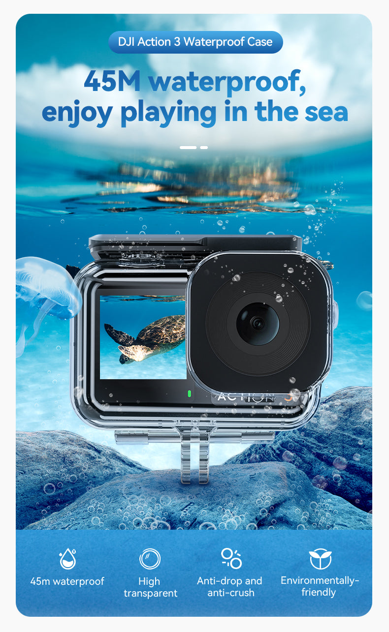 Telesin wasserdichtes Gehäuse für DJI Osmo Action 3/4/5