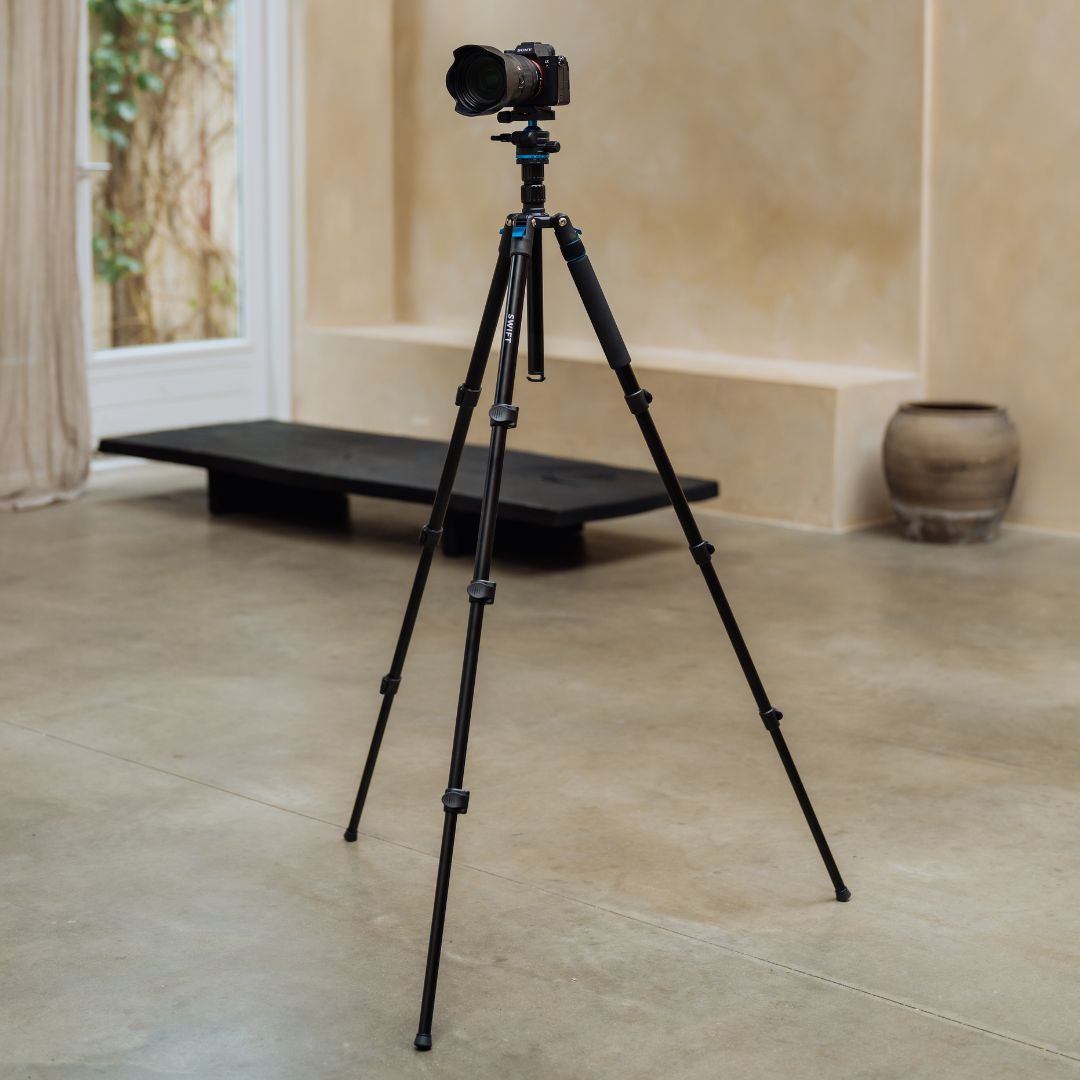 MOJOGEAR Swift Fotostativ 175 cm mit Einbeinstativ für Kamera und Smartphone