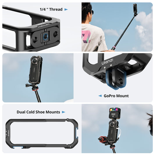 Ulanzi IN-04 Camera Cage Metaal voor Insta360 X4 - Camera cages