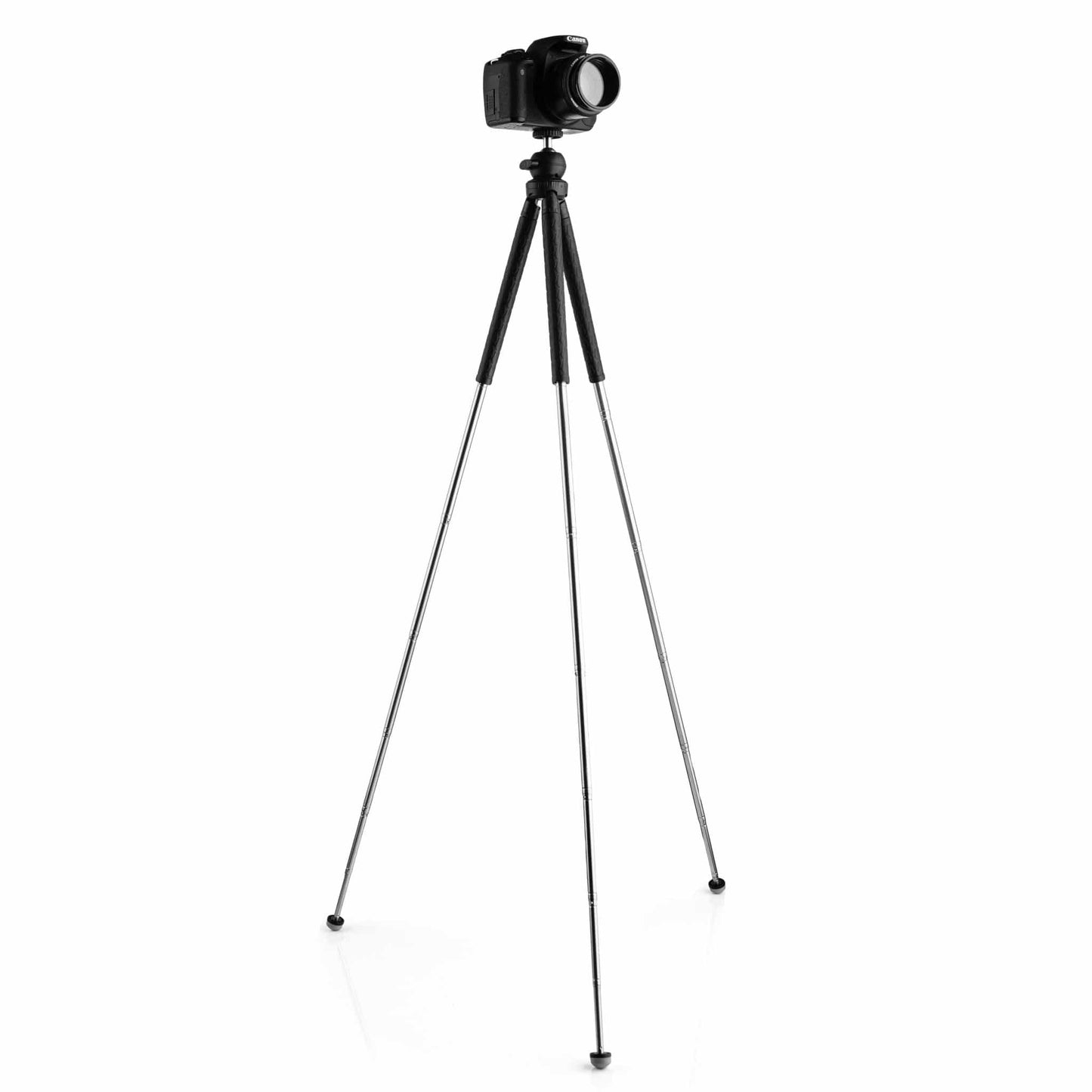 MOJOGEAR Telefoon statief met uitschuifbare poten tot 110cm - met premium telefoonhouder - Grote statieven
