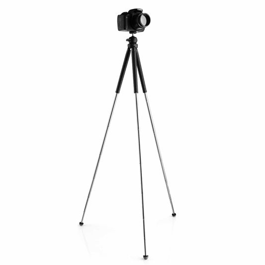 MOJOGEAR Telefoon statief met uitschuifbare poten tot 110cm - met premium telefoonhouder - Grote statieven