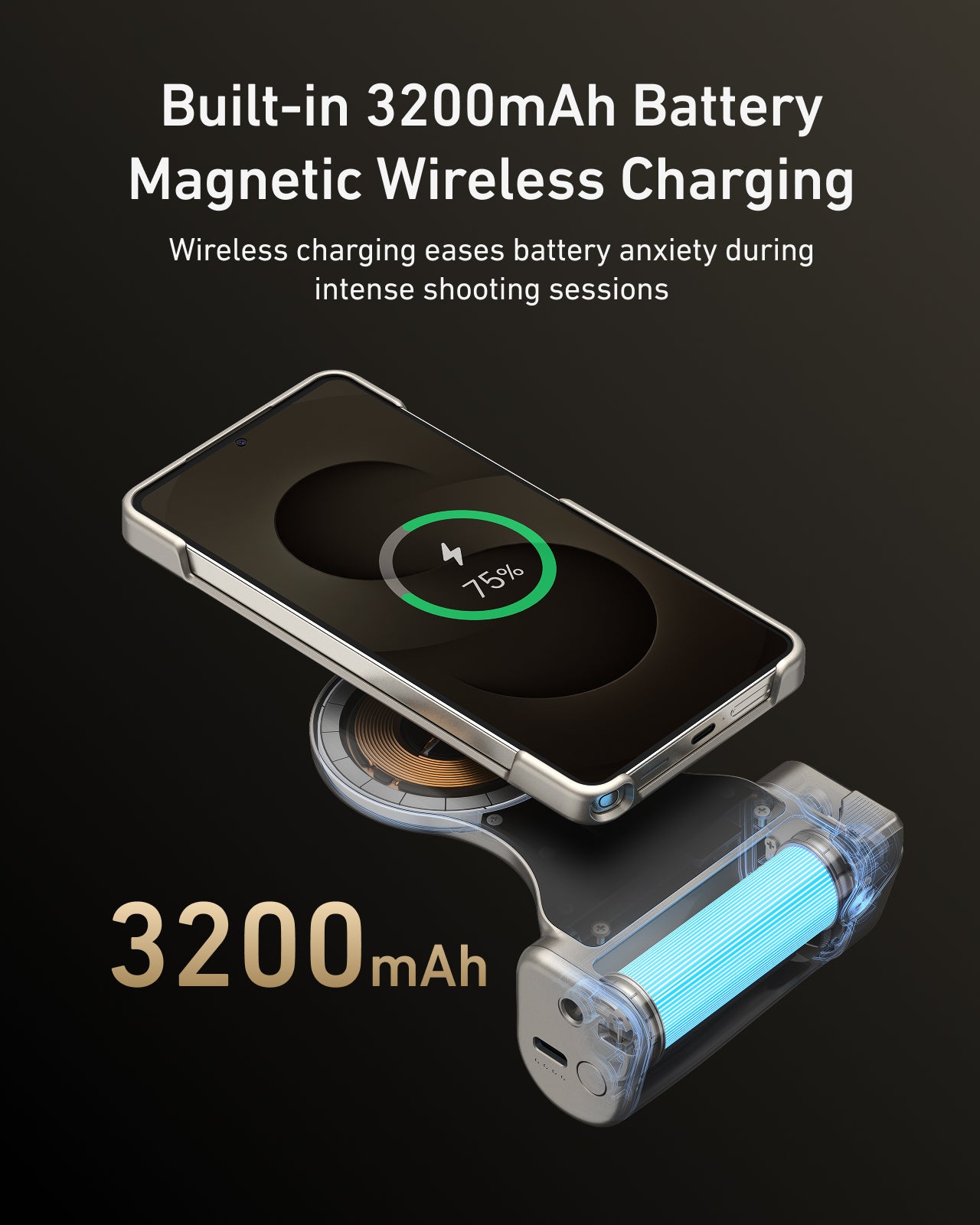 Telesin Master Grip für Samsung S26 Ultra – Creator Combo mit Lampe und Filter – Schwarz