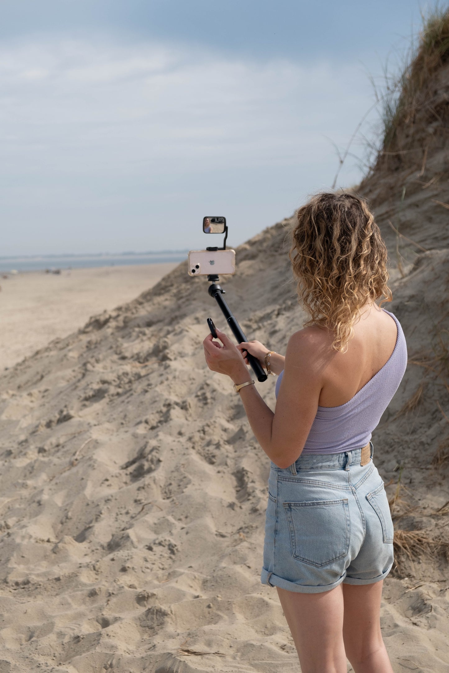 Ulanzi ST-30 Telefoonhouder voor statief met selfie/vlog spiegel - Metaal - Telefoonhouders