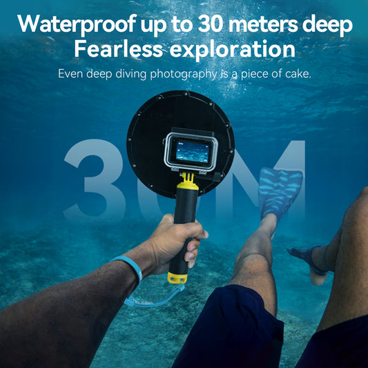 Telesin OA-DMP-001 waterdichte Dome behuizing voor DJI Osmo Action 3/4 - GoPro Onderwater-accessoires