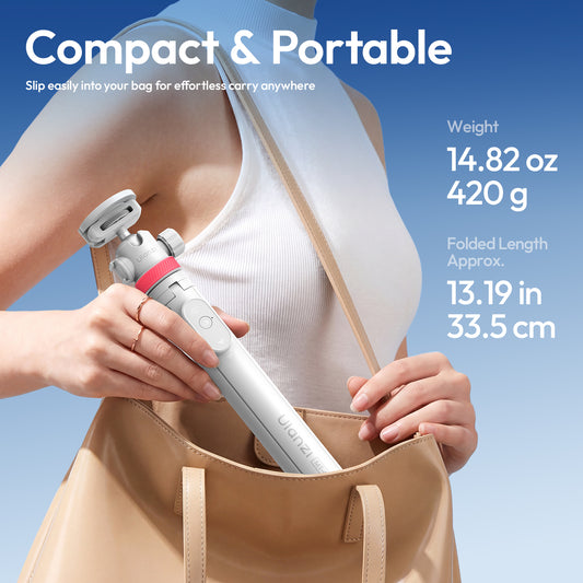 Ulanzi MT-44 M magnetische selfiestick statief met remote - Wit - Grote statieven