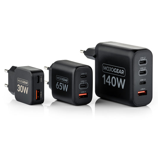 MOJOGEAR CHARGE+ Mini 30W USB-C Oplader met 2 poorten USB/USB-C - Opladers