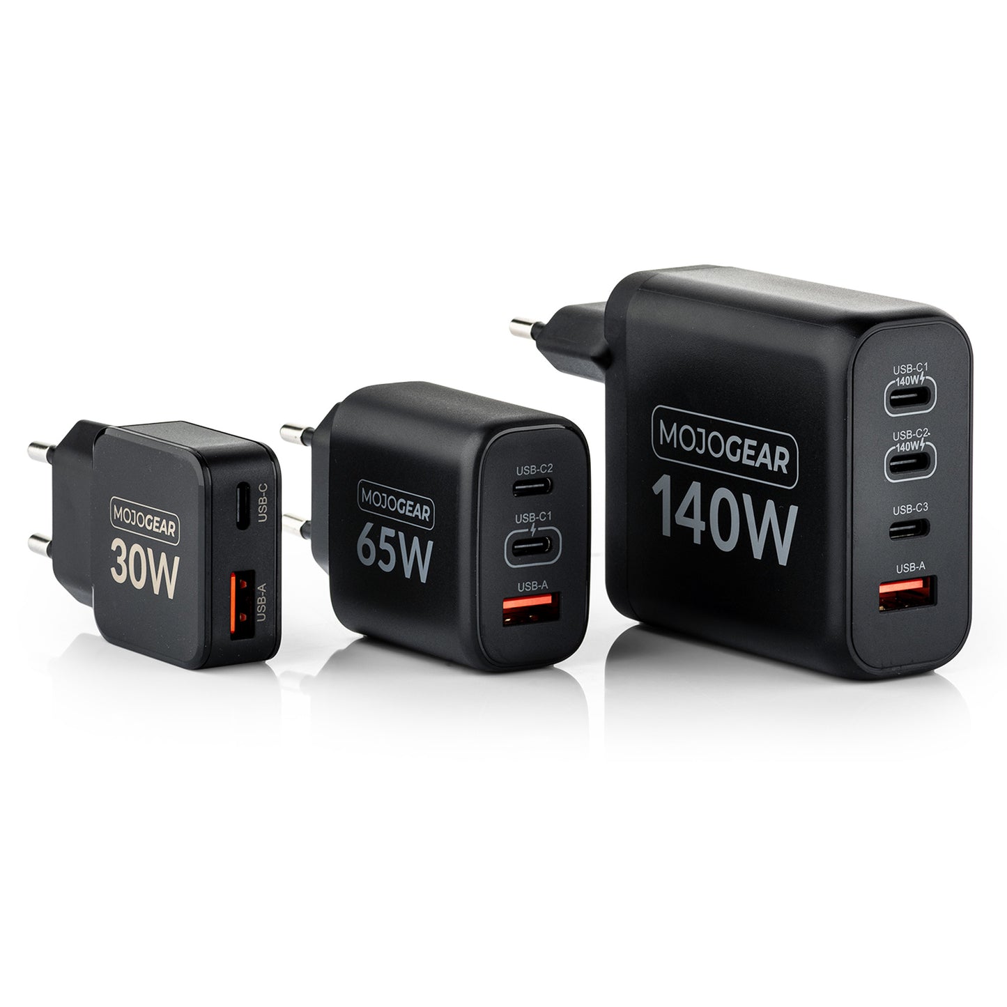 MOJOGEAR CHARGE+ 65W 3-Port USB/USB-C Ladegerät