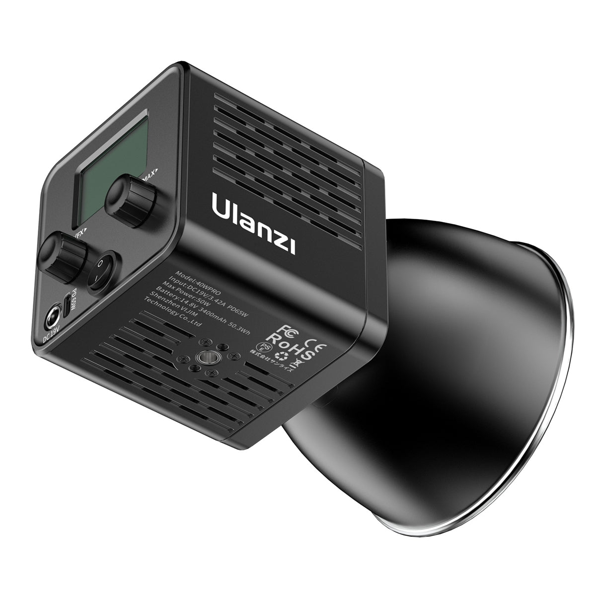 Ulanzi 40W PRO COB-Lampe, zweifarbig, mit eingebautem Akku