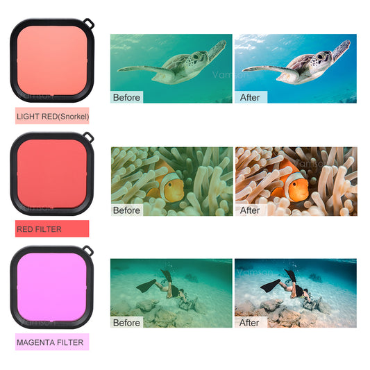 MOJOGEAR Accessoire-set voor GoPro Hero 13 met waterdichte case en duikfilters - GoPro Onderwater-accessoires