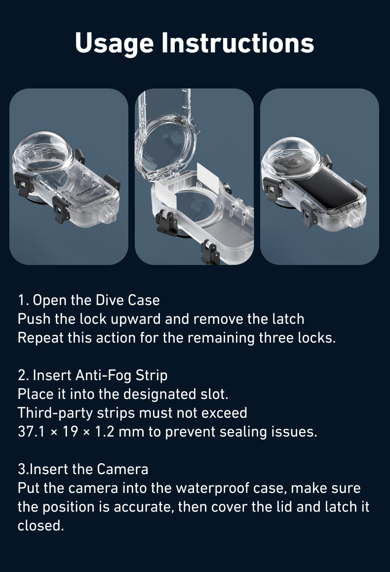 Telesin Unsichtbares Tauchgehäuse für Insta360 X4