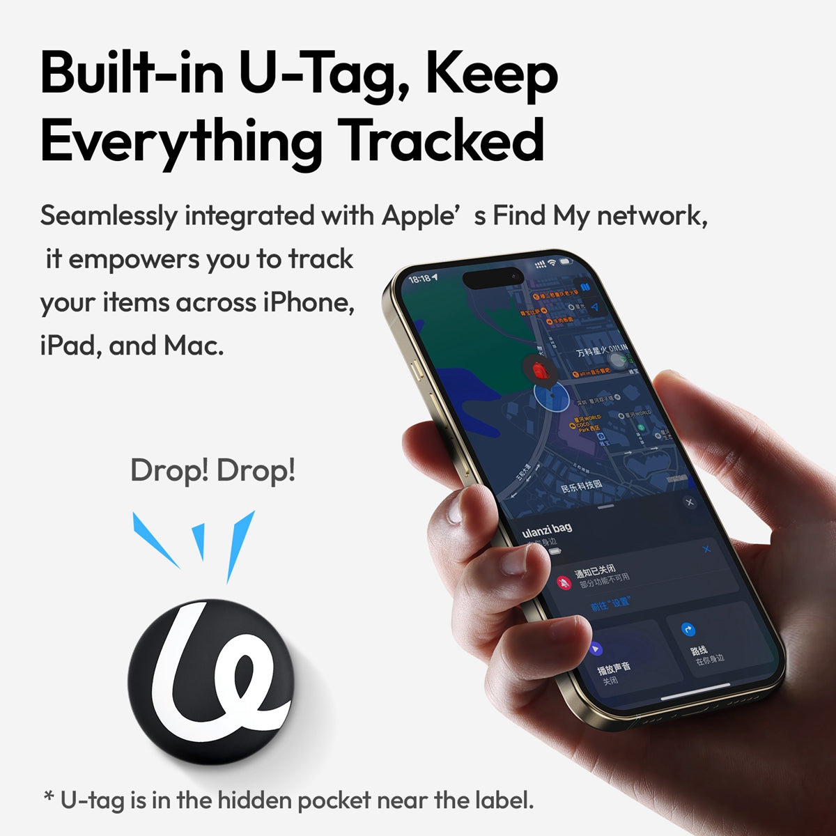 Ulanzi BP04 Hard Shell Rugzak 25 liter met Find My Tracker - Cameratassen