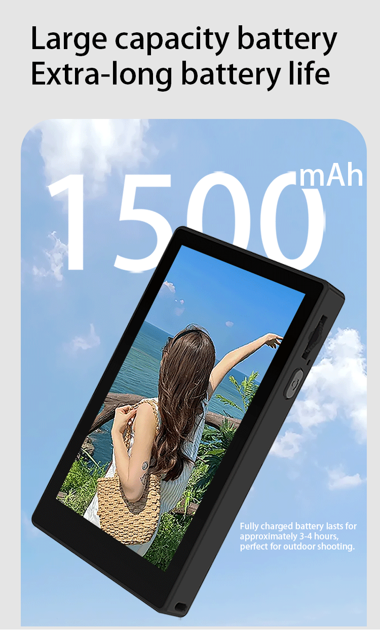 MOJOGEAR VS4 Touchscreen Selfie Vlog Monitor - Wit -